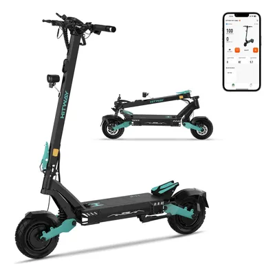 Produktbild von HITWAY E Scooter mit Straßenzulassung ABE, Elektroscooter mit 250W*2 Motor Spitze 1800*2, 10 " Offroad Luftreifen ,52V 23.4Ah,APP, NFC,Max 100 KM,IPX6