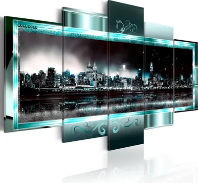 Produktbild von Modernes Wandbild 020111-29 (200x100) - 5 Teilig Bilder Fotografie auf Vlies Leiwnand Foto Bild Dekoration Wand Bilder Kunstruck