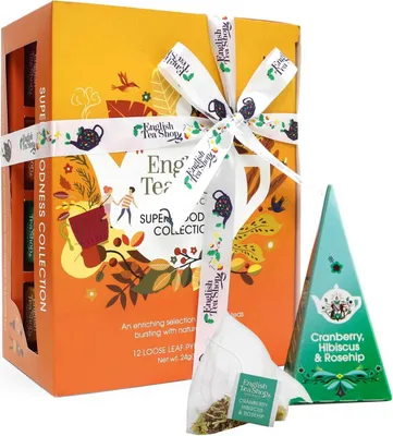 Produktbild von ETS - Teegeschenk mit Schleife "Super Goodness Tee Kollektion", BIO, 12 Pyramiden-Beutel