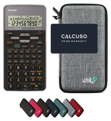 Produktbild von Sharp EL-531TH Grau inkl. WYNGS Schutztasche Hellgaru - Wissenschaftlicher Taschenrechner - Basic Set