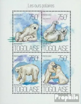 Produktbild von Briefmarken Togo 2013 Mi 5426-5429 Kleinbogen (kompl. Ausgabe) postfrisch Eisbären