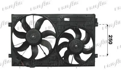 Produktbild von FRIGAIR 0510.2019 Lüfter Motorkühlung Kühlerlüfter für VW Golf V Schrägheck (1K1) Wasserkühler Ø360mm Ø290mm