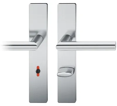 Produktbild von FSB 1076 Langschild Edelstahl  (Lochung: WC, Ausführung: Drücker/Drücker) Lochung: WC Ausführung: Drücker/Drücker