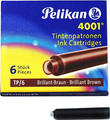Produktbild von Pelikan Tintenpatronen 4001 TP/6 brillant-braun (6 Patronen)