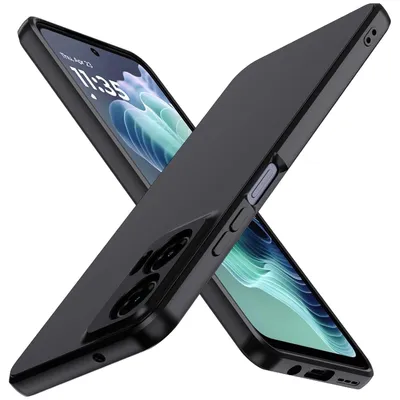 Immagine prodotto di Custodia in silicone per Motorola Moto G35 5G Custodia protettiva Nero opaco Cover posteriore Custodia per cellulare