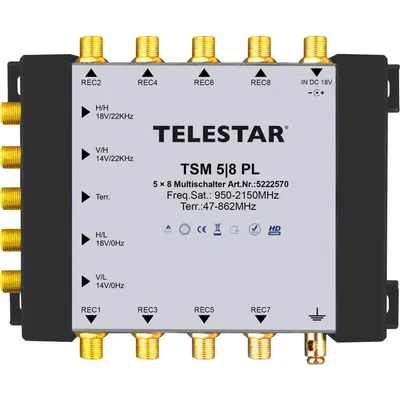 Produktbild von REHAU TSM 5/8 PL, Kabel-Splitter-/Verbinder, 950 - 2150 MHz, Schwarz, Silber, 35 dB, 1 Stück(e), F