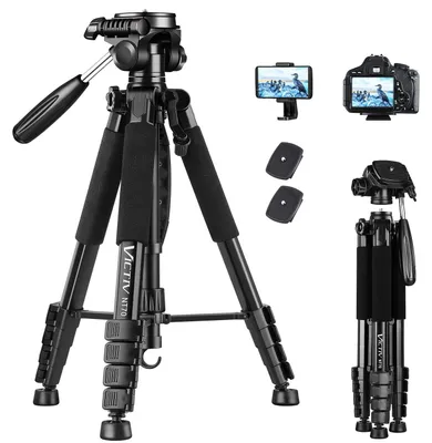 Obrázek produktu pro Stativ pro smartphone, výška 185 cm, hliníková slitina, odnímatelná tříosá hlava