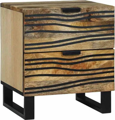 Obrázek produktu pro vidaXL Noční stolek, 2 kusy, barva: přírodní, rozměry: 40 x 33 x 46 cm, materiál: dřevotříska