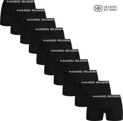 Produktbild von Mario Russo Boxershorts – Herren Boxershorts – Herrenunterwäsche – 10er-Pack – L – Schwarz
