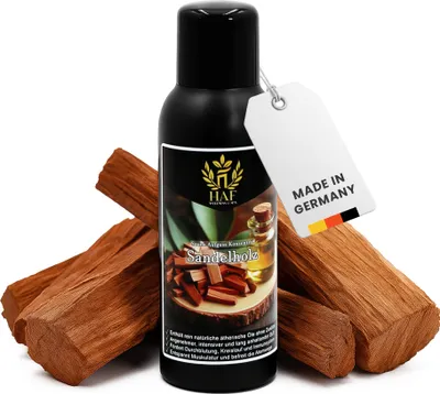 Produktbild von HAF Saunaaufguss Sandelholz 100 ml - Sauna Aufgussmittel - Saunaduft mit natürlichen ätherischen Ölen für intensiven & langhaltenden Duft