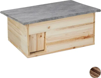 Produktbild von relaxdays domeček pro ježka hnědý 46,0 x 34,0 x 21,0 cm