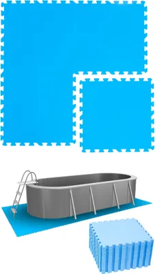 Immagine prodotto di 6,6 m² di sottofondo per piscina - 28 tappetini in EVA 50x50 sottofondo per piscina - set di tappetini per sottofondo