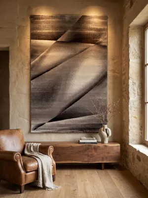 Produktbild von Wohnteppich Abstrakt Modern Waschbar Strapazierfähig | Braun 160x230 cm Wohnzimmer Schnelltrocknend  | ASPEN – Kadima Design