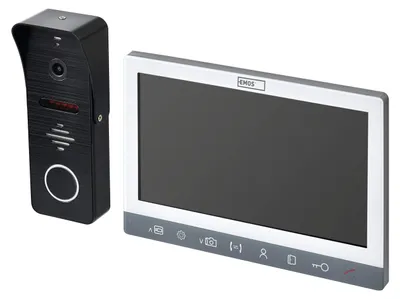 Produktbild von EMOS Video-Türsprechanlage/Video-Türklingel, wasserdichte Full-HD Kamera mit Nac