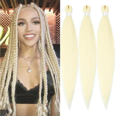 Produktbild von Flechthaar Extensions 26 Zoll 3er Pack Kunsthaar 613# Zum Einflechten Jumbo Braids