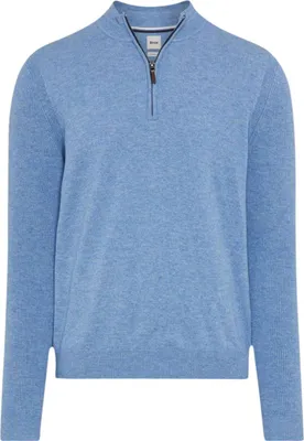 Produktbild von Brax Pullover Half-Zip hellblau meliert Wolle