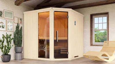 Produktbild von weka Elementsauna Varberg 3 GTF Trend inkl. 7,5 kW BioS-Ofenset x B x T x H  x 194 x 194 x 199