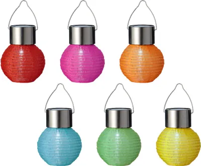 Image de Lanternes Solaires Rondes éclairage Solaire Décoratif Multicolore - Lumineo