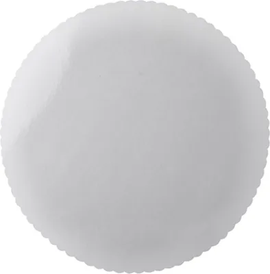 Produktbild von 6 Tortenunterlagen, Pappe rund Ø 28 cm weiss beschichtet, mit gezacktem Rand