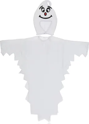 Zdjęcie produktu dla com-four® Kostium ducha dla dzieci – kostium na Halloween z nakryciem głowy – kostium karnawałowy dla dzieci – straszny kostium dla chłopców i dziewczynek – 110 cm