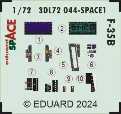 Produktbild von Eduard Accessories 3DL72044 - 1:72 F-35B Space Tamiya - Neu