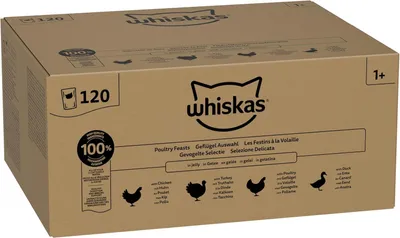 Produktbild von Whiskas Adult 120x85g Geflügel-Delikatessen Nassfutter für ausgewachsene Katzen