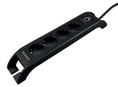 Zdjęcie produktu dla Rozdzielacz 4X2P+E 2Xusb-A 2M Czarny Commel