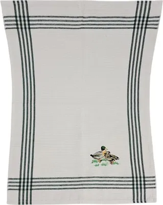 Image de Torchon en coton brodé, 50 x 70 cm, motif canards