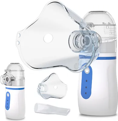 Obrázok produktu pre Fiqops Prenosný inhalátor Nebuliser pre deti dospelých, ultrazvukový inhalátor USB Nebulizátor Tichý pre prechladnutie respiračné ochorenia účinný