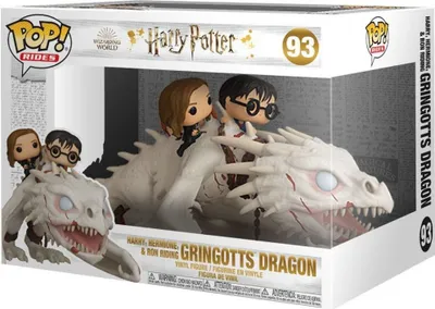 Produktbild von Harry Potter - Gringotts Dragon Harry, Hermion, & Ron Riding 93 - Funko Pop! - Vinyl Figur