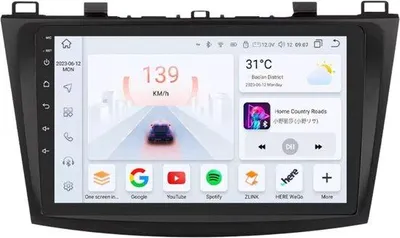 Obrázek produktu pro Autorádio s Bluetooth a CarPlay pro Mazda 3 (2010–2013), kompatibilní s Apple a Android, stereo systém, navigační systém, 6 GB RAM, 64 GB interní paměť