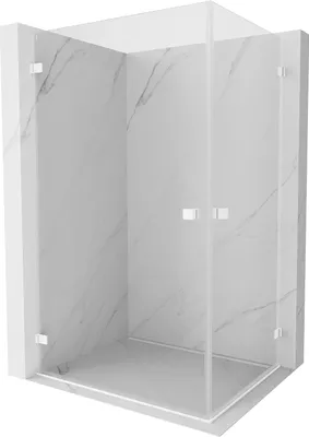 Obrázok produktu pre Mexen Lunar-B Duo otočný sprchový kút 100 x 90 cm, transparentný, biely - 832-100L-090P-20-00