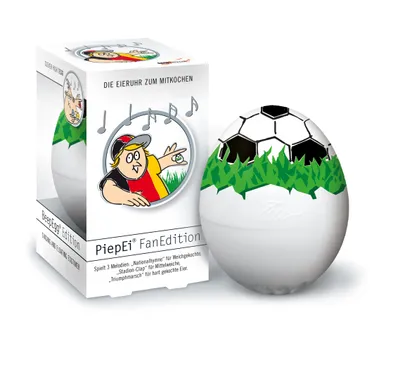 Produktbild von Brainstream PiepEi Fanedition Eieruhr Eiertimer für 3 Härtegrade Fußball A000202