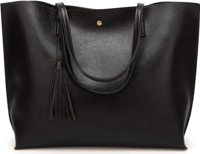Produktbild von Damen Handtaschen Shopper Kunstleder Messenger Bags Einkaufstasche Schwarz