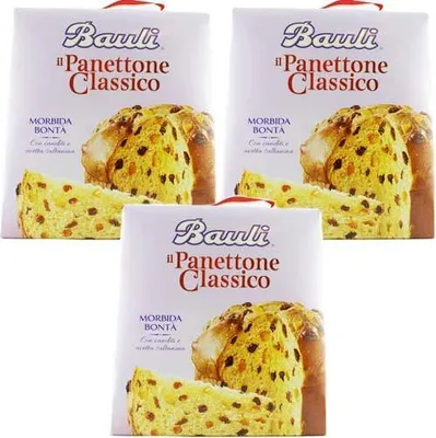 Produktbild von 3x Bauli Il Panettone Classico 'Panettone Classico' klassischer Panettone, 1000 g