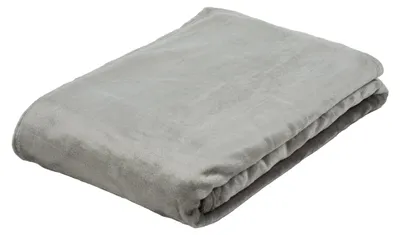 Produktbild von GÖZZE Premium Memphis Wohndecke daunenweiche federleichte Mikrofaser-Kuscheldecke mit samtigem Hautgefühl Silber 150 x 200 cm
