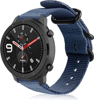 Produktbild von Strap-it Xiaomi Amazfit GTR Nylon Schnallenarmband (Blau)