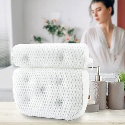 Produktbild von Famanu Badkissen mit 7 Saugnäpfen - ergonomisch, 4D-Mesh