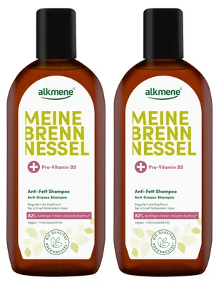 Produktbild von alkmene Shampoo gegen fettige Haare mit Brennnessel 2x 250 ml