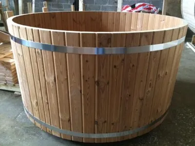 Produktbild von Garten Bad Thermoholz Whirlpool Badefass Outdoor-Spa Erholungsbecken