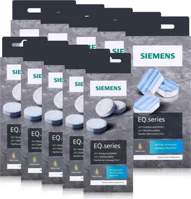 Produktbild von 5x Siemens EQ.series Pflegeset Entkalker TZ80002A & Reinigungstabletten TZ80001A