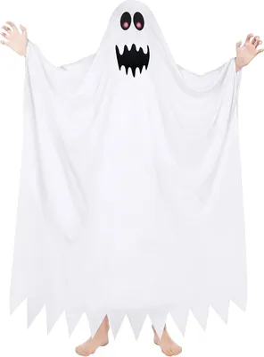 Obrázek produktu pro Dětský halloweenský kostým ducha bílý velikost M 115-130 cm