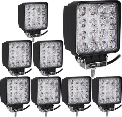 Produktbild von Greenmigo 8X 48W LED Offroad Zusatzscheinwerfer Scheinwerfer Arbeitsscheinwerfer IP67