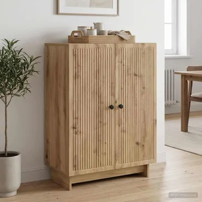 Zdjęcie produktu dla Maison Exclusive – kredens z drewna dębowego Artisan 66 x 34,5 x 90 cm z materiałów drewnopochodnych