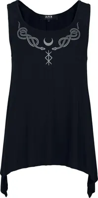 Produktbild von Black Premium by EMP Damen schwarzes Top mit Celtic Snake Print S