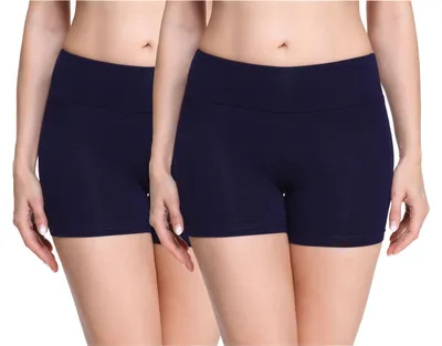 Produktbild von Merry Style Damen Shorts Radlerhose Boxershorts aus Viskose 2Pack MS10-284(Marineblau/Marineblau (2Pack), L)
