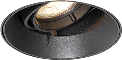 Produktbild von QAZQA - Modern Moderner Einbaustrahler schwarz GU10 rund randlos - Oneon I Wohnzimmer I Schlafzimmer - Aluminium Rund - LED geeignet GU10