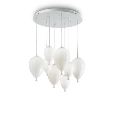 Produktbild von Moderne Aufhängung Clown Metall Weiß 8 Lichter G9 3W 3000K Warmes Licht