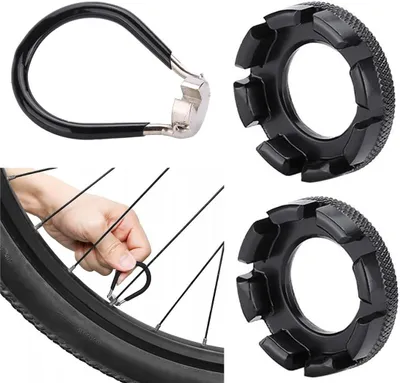 Productafbeelding van Spaakspanner Set - Fietssleutel - Fietswiel Reparatie - Robuust Staal - 2 Stuks - Metaal