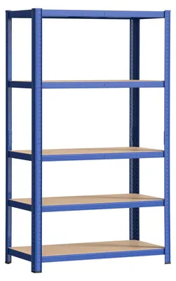 Productafbeelding van Opbergrek stelling - 120 x 50 x 204 cm - Blauw - 5 schappen
